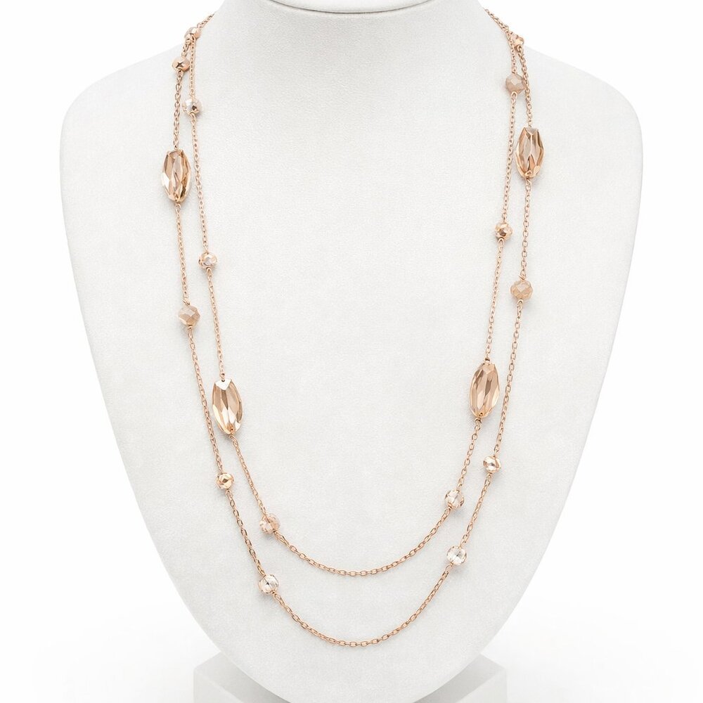 ✨ New York & Company Gold & Cream Necklace ✨